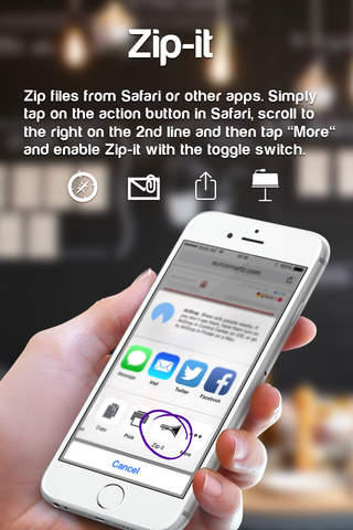 Zip-it for iPhone screenshot 2