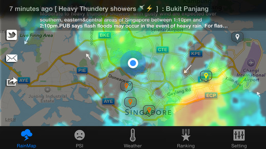 Singapore Rain Map