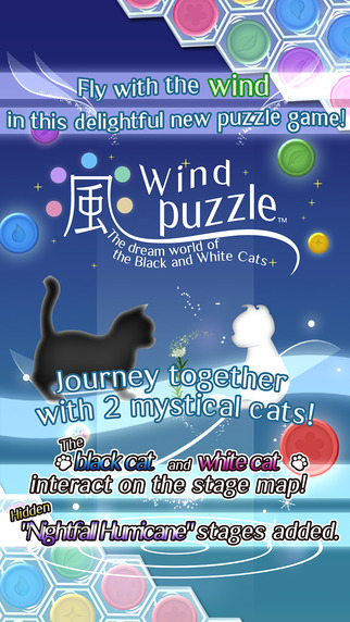 Wind Puzzle The Dream World of the Black and White Cats