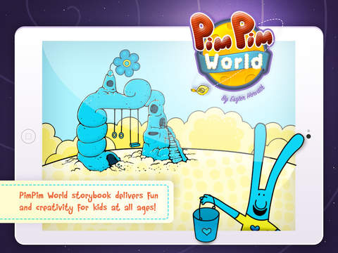 【免費教育App】PimPim World: Blue Bunny on the Yellow Big Moon - an interactive storybook for kids-APP點子