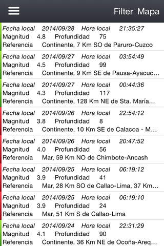 Sismos Perú screenshot 3