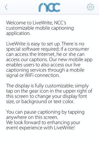 LiveWrite Mobile Application screenshot 2