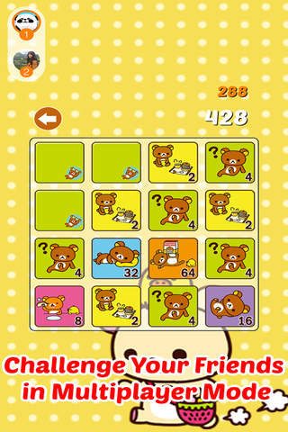 2048 Rilakkuma : Slide The Tiles Numbers Puzzle Match Games For Free Editions screenshot 3
