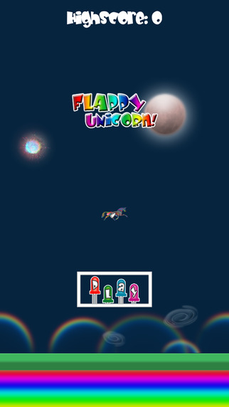 Flappy Unicorn: Rainbow Reverse