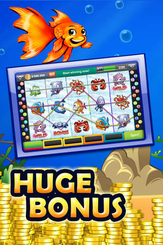 777 Big Gold Fish Casino Slots - las myvegas heaven in machine's blackjack, roulette and poker screenshot 3