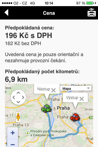 Taxi v Praze - TT a GP screenshot 4
