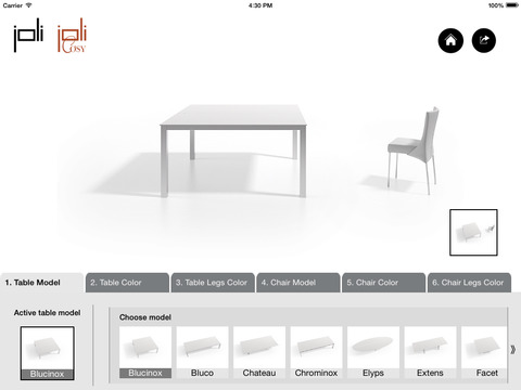 JOLI - Tables And Chairs Configurator screenshot 2