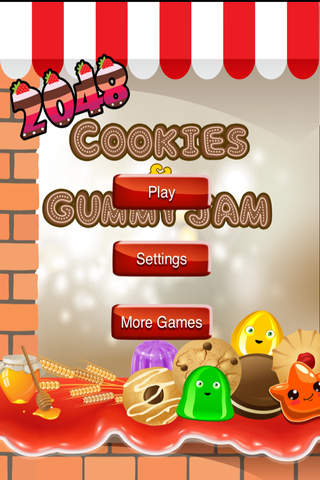 Cookie & Gummy Jam 2048 Edition- Sugar Rush Time Smash FREE screenshot 3