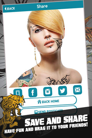 Inked Tattoo Studio - A Tattoo and Piercing Themed Photo Editor tool screenshot 3