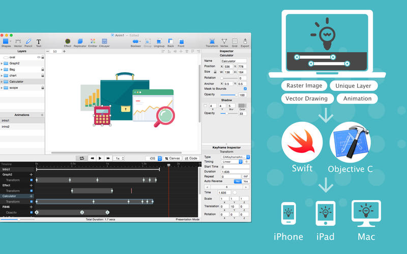 QuartzCode for Mac 1.64.0 注册版 - 优秀的iOS动画编程工具