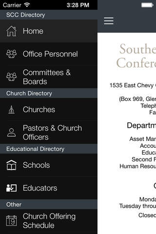 SCC Directory screenshot 2
