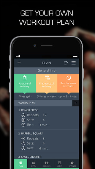 MyTrainer - gym diary and workout plan generation