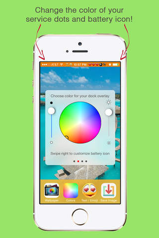 ChroMagic™ Home and Lock Screen Wallpapers with Emoticons and Colorful Top Bars for iPhone and iPad screenshot 2