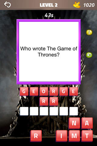 Trivia Book : Puzzles of Game Question Quiz For Thrones Free Games Martin Edition screenshot 3