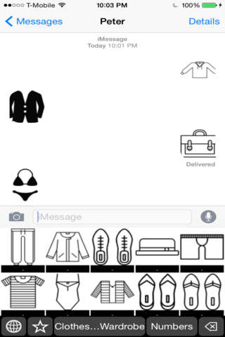 Clothes and My Wardrobe Stickers Keyboard: Chat using Workout Icons screenshot 3