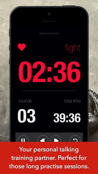 Boxing Stopwatch - Timer For MMA Rounds And Boxing Fight Workouts And Gym Practice