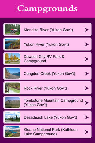 Yukon Territory Campgrounds screenshot 2