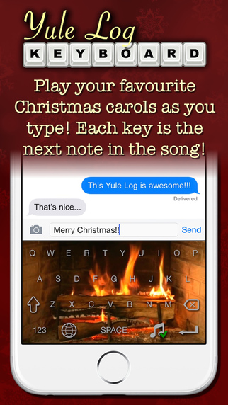 【免費工具App】Yule Log Keyboard - Merry Christmas Typing!-APP點子