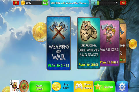 Valiant  War Thrones Slots PRO - Kings Legacy Corridor Casino Expedition screenshot 3