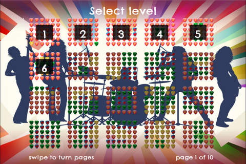 Rockstar Pick - PRO - Slide  Rows And Match Guitar Picks Touch Puzzle Game screenshot 2