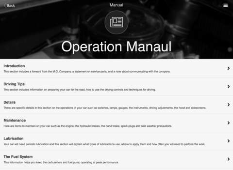 免費下載生活APP|Digital Auto Guides M.G. TD Operation Manual app開箱文|APP開箱王
