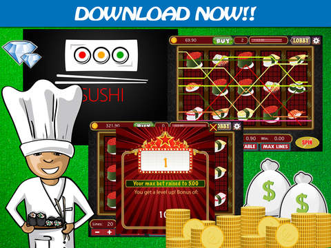 【免費遊戲App】AAA+ Let's Eat Sushi Slot Game - Casino Slotmachine rollet 777 Asian Food-APP點子