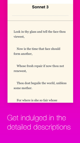 【免費教育App】Shakespearean Sonnets-APP點子