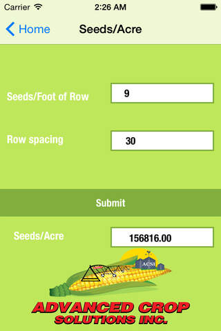 Seeding Rate Calculator screenshot 2