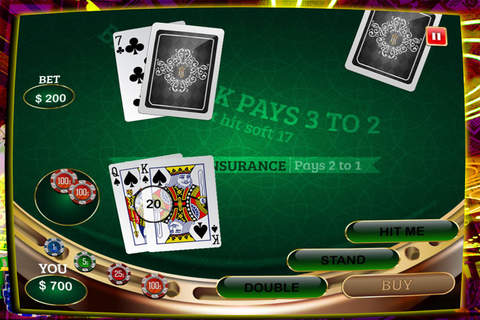 A Hit It Rich BlackJack 21 Jackpot Vegas Party Casino Game screenshot 2
