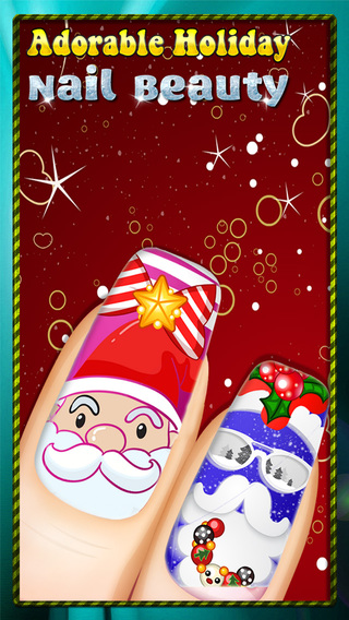 Adorable Holiday Nail Beauty Salon : Merry Christmas Style Manicure for Girls FREE