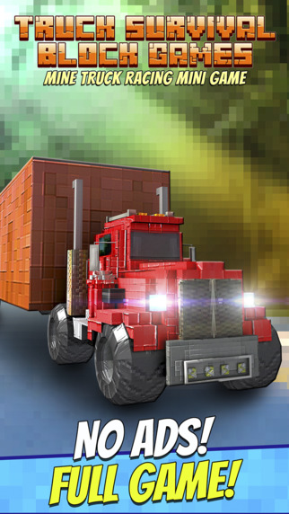 Truck Survival Block Games - Mine Truck Racing Mini Game