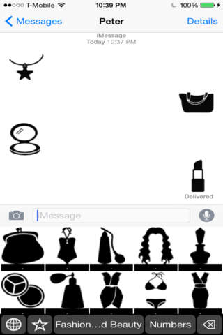 Fashion and Beauty Stickers Keyboard: Using Stylish Icons to Chat screenshot 4