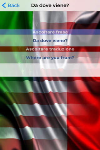 Frasi Italia USA Stati Uniti - Italiano Inglese Voce Frase Audio screenshot 4
