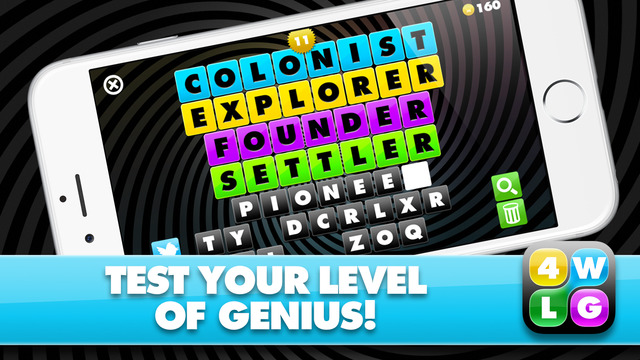 【免費遊戲App】Four Word Link Game: Genius Edition-APP點子