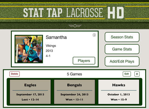 Stat Tap Lacrosse HD