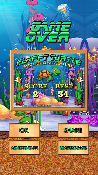 【免費遊戲App】Flappy Turtle Aquarium Adventure Pro-APP點子