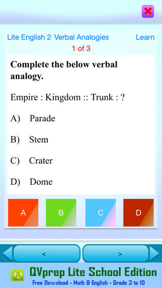 【免費教育App】QVprep Lite English Grade 2-APP點子