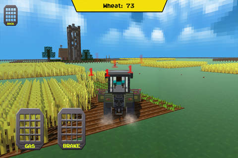 Blocky Farming Simulator Pro 2015 - Pocket Edition Tractor, Harvester, Truck Mini game screenshot 3