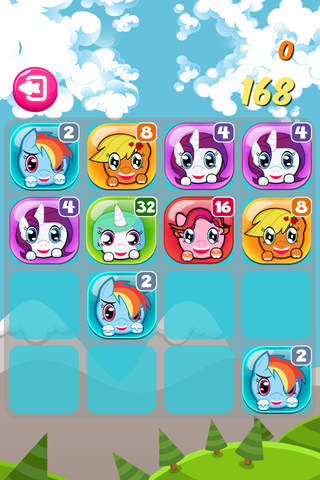 2048 Rainbow Pony FAT and Friendship Puzzle screenshot 2