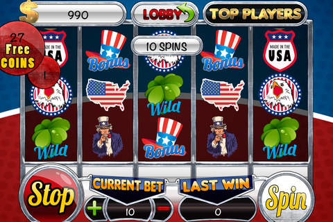 `` AAA Aaaamazing `` Happy 4th of July Slots and Blackjack & Roulette screenshot 3