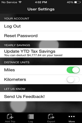 TripTrax - GPS Travel Tracking for Tax Deduction or Reimbursement screenshot 4