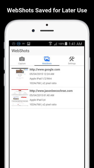 【免費工具App】WebShots for iOS-APP點子