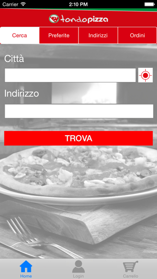 TondoPizza ordina online la pizza