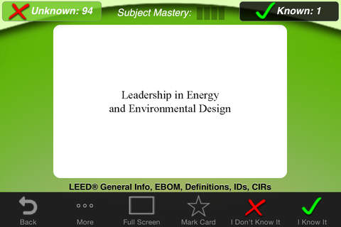 LEED® GA Flashcards: Green Associate screenshot 4