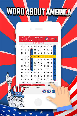 Words Search For American Eagle Puzzle screenshot 2