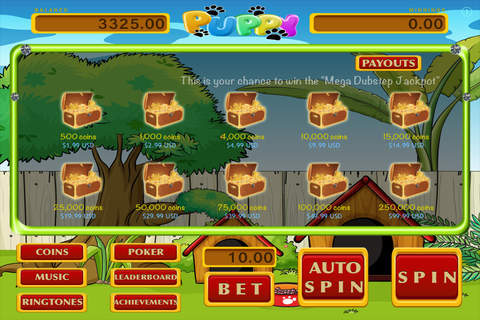 Puppy Dog Pet Slots - Deluxe Casino Slot Machine and Bonus Games FREE screenshot 3
