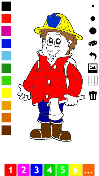 A Firefighter Coloring Book for Children: Learn to Color Firemen and Eqipment