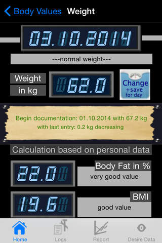 BodyValues-BloodPressure+Weight Lite screenshot 3