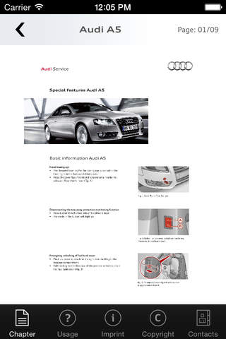 Audi Emergency Service guidelines screenshot 4