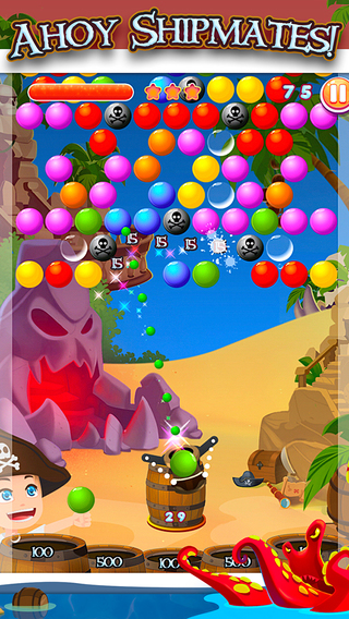 【免費遊戲App】Bubble Land Pirates: Junior King Treasure Shooter Pro-APP點子